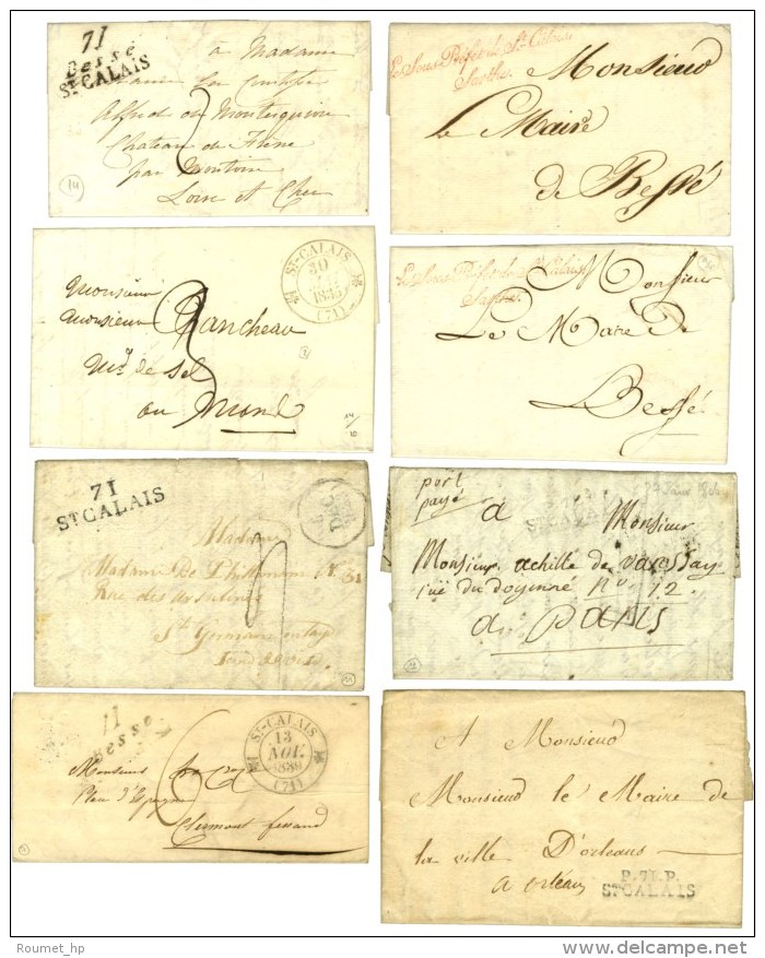 Lot De 8 MP De St Calais (PD, PP, Sous-préfet, Cursive Et Càd). Côte Supérieure à... - Andere & Zonder Classificatie