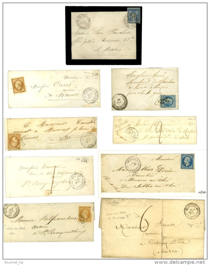 Lot De 8 Lettres De Neufchâtel En Saonnois (Cursive, PC, GC Et Càd). - TB. - Andere & Zonder Classificatie