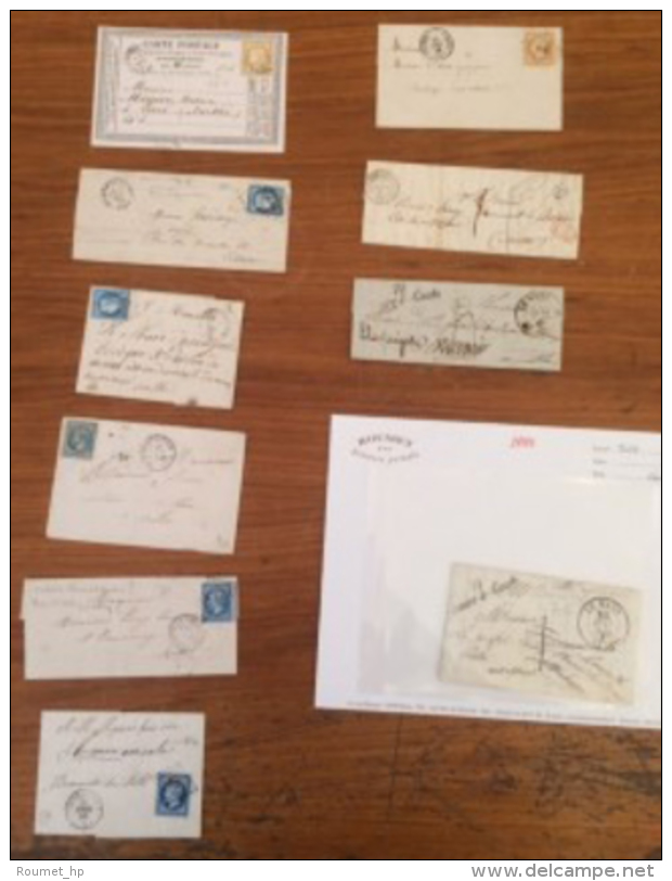 Lot De 10 Lettres De Chemiré Le Gaudin (cursive, PC Et GC). - TB. - Andere & Zonder Classificatie