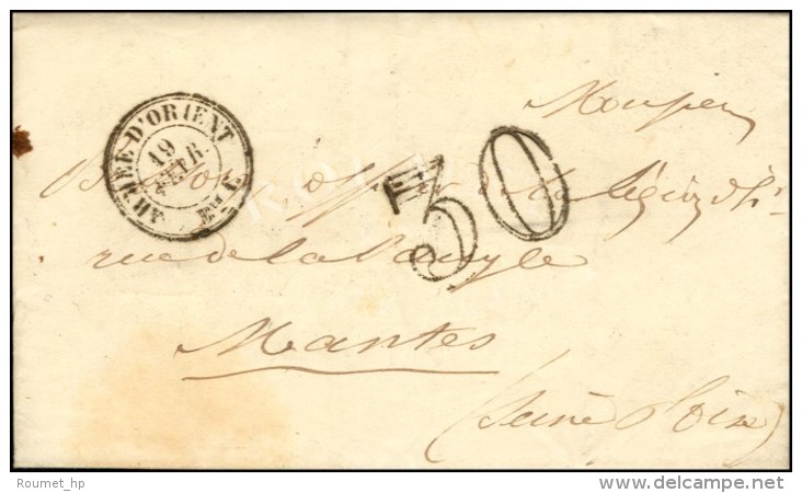 Càd (double Cercle) ARMEE D'ORIENT / Bau C Taxe 30 DT Sur Lettre Avec Texte Pour Nantes. 1855. - TB / SUP.  ... - Andere & Zonder Classificatie