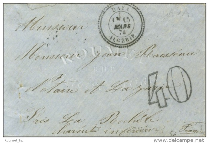 Càd T 24 DAYA / ALGERIE Taxe 40 DT. 1874. - SUP. - R. - Andere & Zonder Classificatie