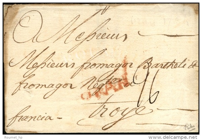 ORAN (R) Sur Lettre Sans Texte Datée '' Oran Le 20 Mai 1784 '' Pour Troyes Taxe 26 (lettre Mentionnée... - Andere & Zonder Classificatie