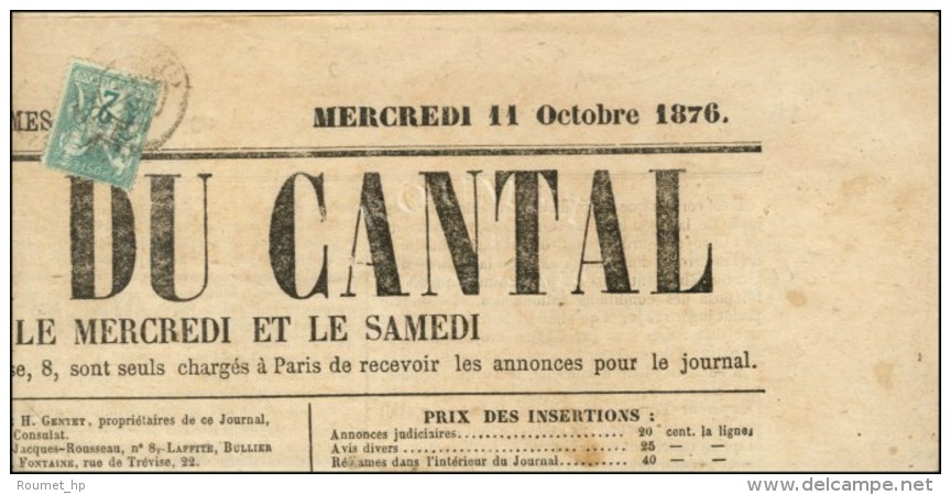 Càd AURILLAC / N° 62 Sur Journal Entier Le Moniteur Du Cantal. 1876. - TB. - R. - Kranten