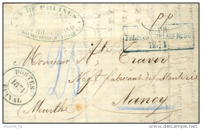 Lettre Avec Texte Daté '' Forges De Semouse Près Plombières '' Le 7 Janvier 1871 Sans... - Brieven En Documenten