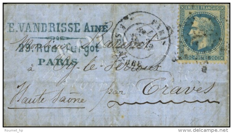 Etoile 2 / N° 29 Càd PARIS / R. ST LAZARE 23 SEPT. 70 Sur Lettre Avec Texte Et En-tête Commercial... - Oorlog 1870