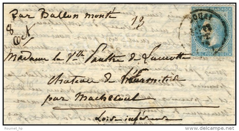 Lettre Avec Texte Daté De Paris Le 8 Octobre 1870 Pour Machecoul (42). Càd T 16 DOUAI (59) 13 OCT. 70... - Oorlog 1870