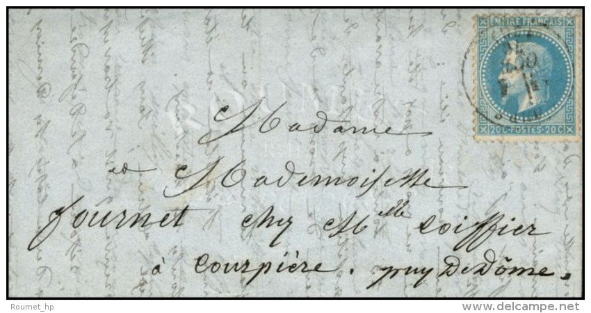 Lettre Avec Texte Daté De Paris Le 26 Sept. 70 Pour Courpière (62). Càd T 16 TOURS (36) 1 OCT.... - Oorlog 1870