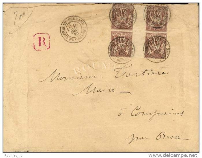 Càd T 18 CLERMONT-FERRAND / PUY-DE-DOME / N° 67 (2 Paires Avec Interpanneaux) Sur Lettre... - 1876-1878 Sage (Type I)