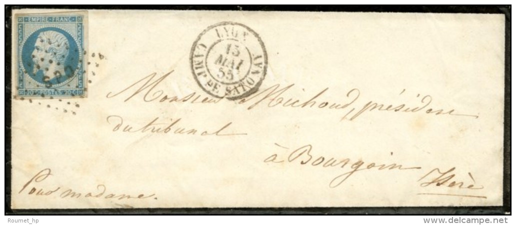 Losange CDS / N° 14 Càd LYON / CAMP DE SATONAY Sur Lettre Avec Texte Pour Bourgoin. 1855. - TB / SUP. -... - 1853-1860 Napoleon III
