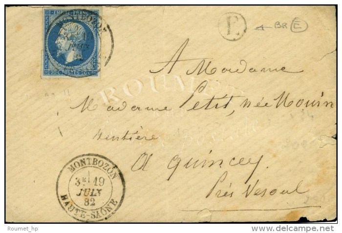 Càd T 18 MONTBOZON / HAUTE-SAÔNE / N° 14 Sur Lettre Pour Quincey. 1882. Usage Exceptionnellement... - 1853-1860 Napoleon III