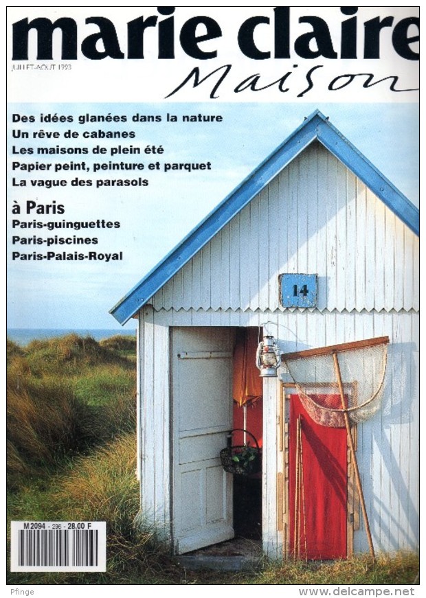 Marie-Claire Maison N°296, Juillet-août 1993 - Maison & Décoration