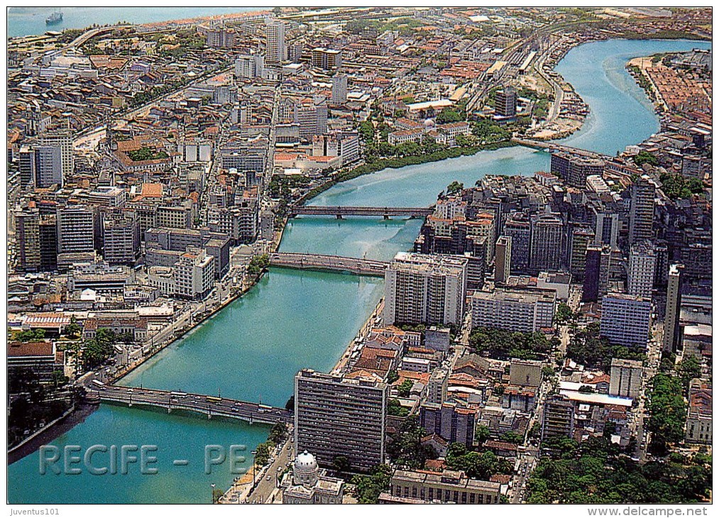 CPSM Brésil-Recife-Vista Aera Das Pontes      L2206 - Recife