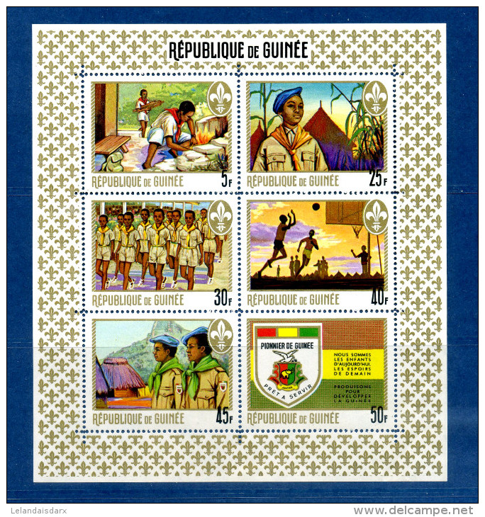 Neufs - Etat: ** Guinée BF + 6 Timbres **  Scout , Scoutisme  Yt 390,391 + 4 Autres   P 292 - Guinea (1958-...)