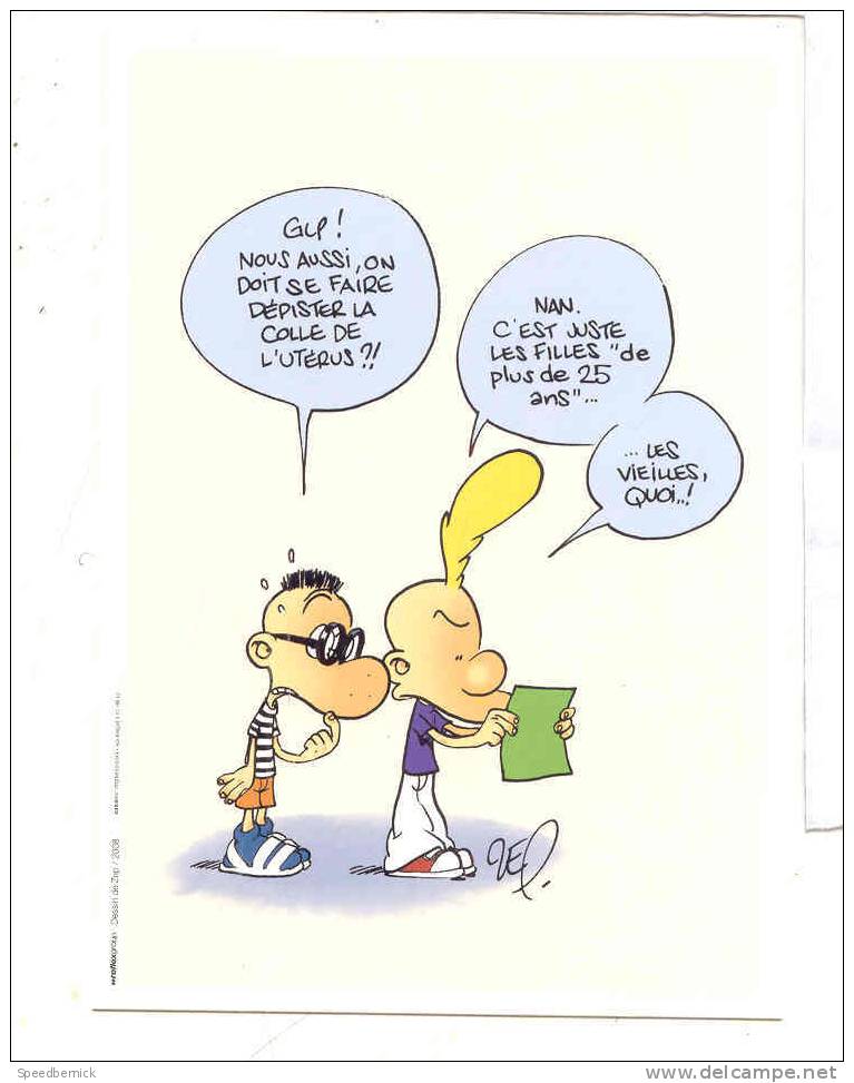 10327 . Titeuf Zep . Dessin Lutte Contre Le Cancer . Ligue 2008 - Autres & Non Classés