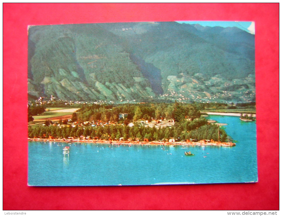 CPM SUISSE CAMPING CAMPOFELICE TENERO LOCARNO  LAGO MAGGIORE VUE GENERALE  VOYAGEE 1963 TIMBRE - Campo