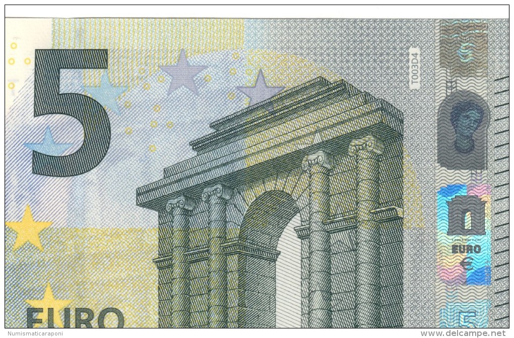 5 € NEW Irlanda Draghi TC T003D4  FDS UNC DA MAZZETTA  Cod.€.234 - 5 Euro