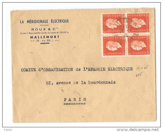 5° Emission Provisoire « LIBERATION » 13 – Bouches Du Rhône « MALLEMORT » LSI - 20gr. - Tarif à 2F. - 1944-45 Marianne De Dulac