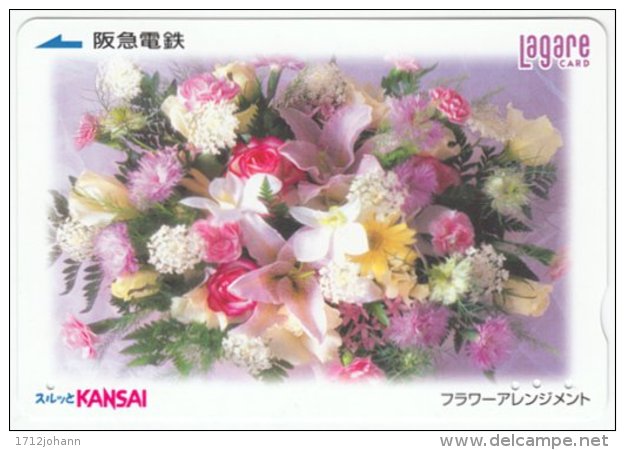 JAPAN C-107 Kansai Card - Plant, Flower - Used - Autres & Non Classés