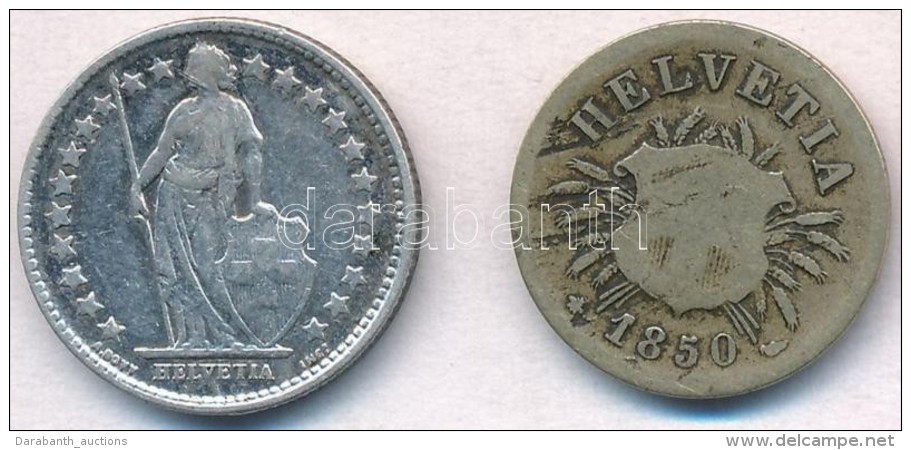 Svájc 1850BB 5r Billon + 1907. 1/2Fr Ag T:3,2-
Switzerland 1850BB 5 Rappen Billon + 1907. 1/2 Franc Ag... - Ohne Zuordnung