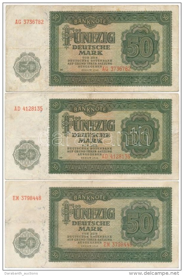 NDK 1948. 50M (5x) T:III
GDR 1948. 50 Mark (5x) C:F - Unclassified