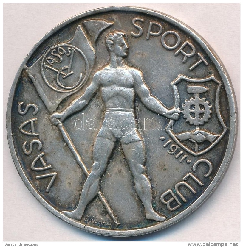 Sóváry János (1895-1966) DN 'Vasas Sport Club' Ezüstözött Fém... - Zonder Classificatie