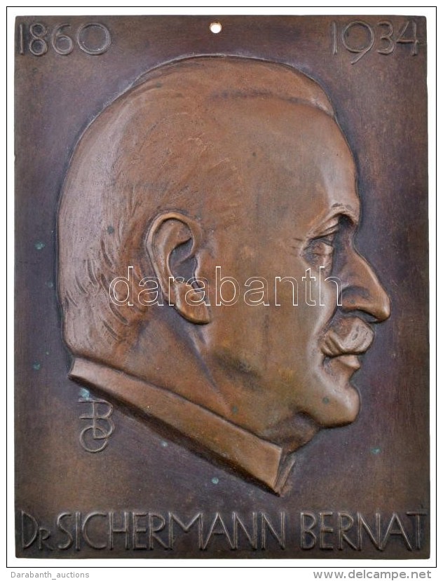 Beck Ötvös Fülöp (1873-1945) 1934. 'Dr. Sichermann Bernát 1860-1934' Egyoldalas, Falra... - Non Classés