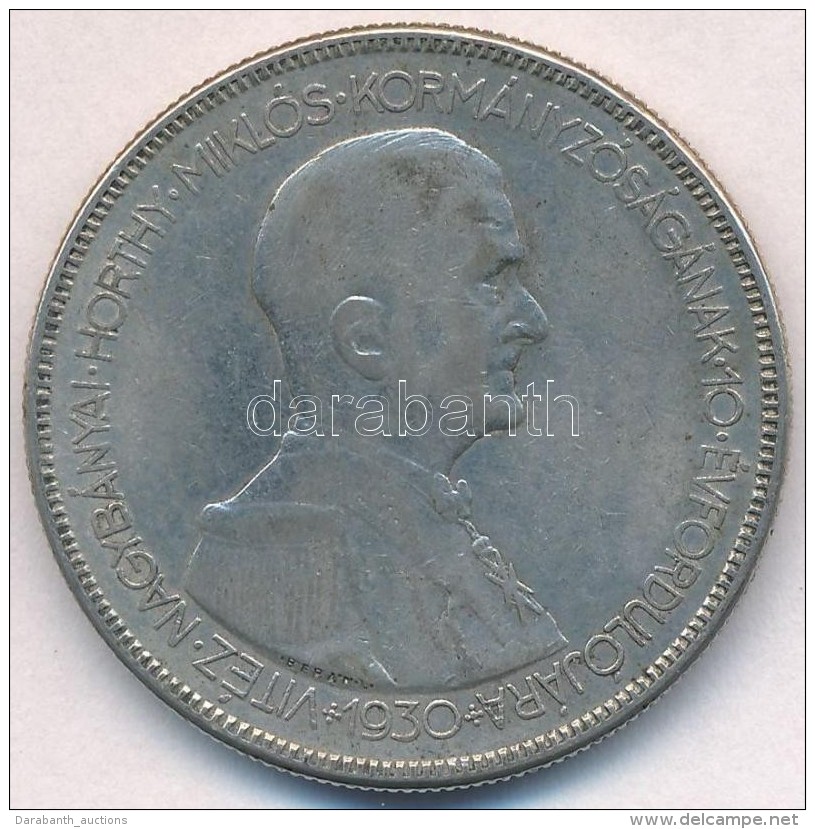 1930. 5P Ag 'Horthy Jobbra' T:3 Kis Patina, Kis ü.
Adamo P8 - Unclassified