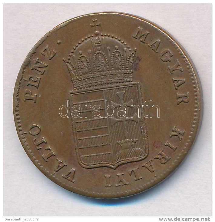 1848. 1kr Cu T:2 Ph. 
Adamo B1 - Ohne Zuordnung