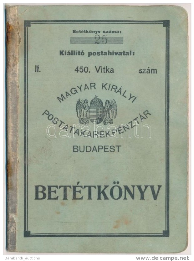 1934. 'Magyar Királyi Postatakarékpénztár' 450. Vitka... - Zonder Classificatie