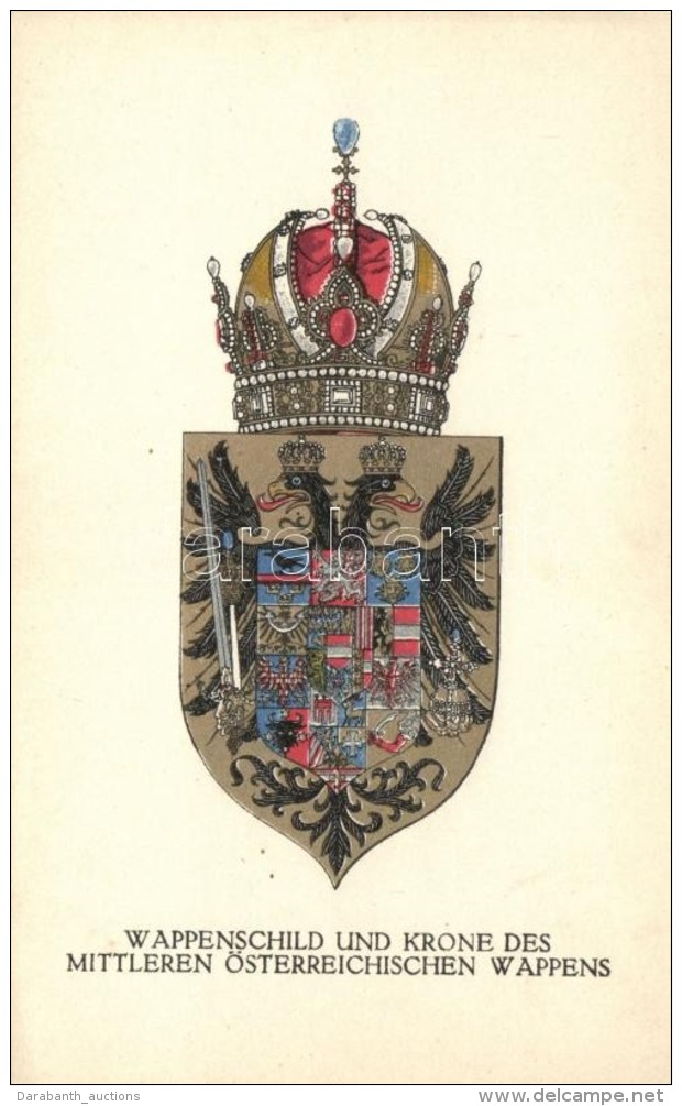 ** T2 Wappenschild Und Krone Des Mittleren Österreichischen Wappens; Offizielle Karte Für Rotes Kreuz Nr.... - Ohne Zuordnung