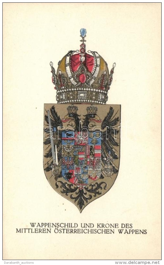 ** T2 Wappenschild Und Krone Des Mittleren Österreichischen Wappens; Offizielle Karte Für Rotes Kreuz Nr.... - Zonder Classificatie
