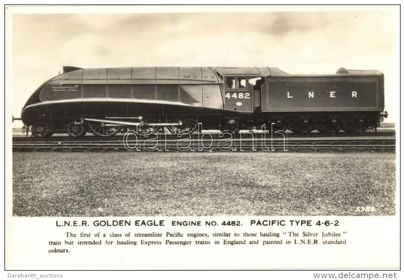 ** T1/T2 L.N.E.R. Golden Eagle Engine No. 4482. Pacific Type 4-6-2 / Train - Unclassified