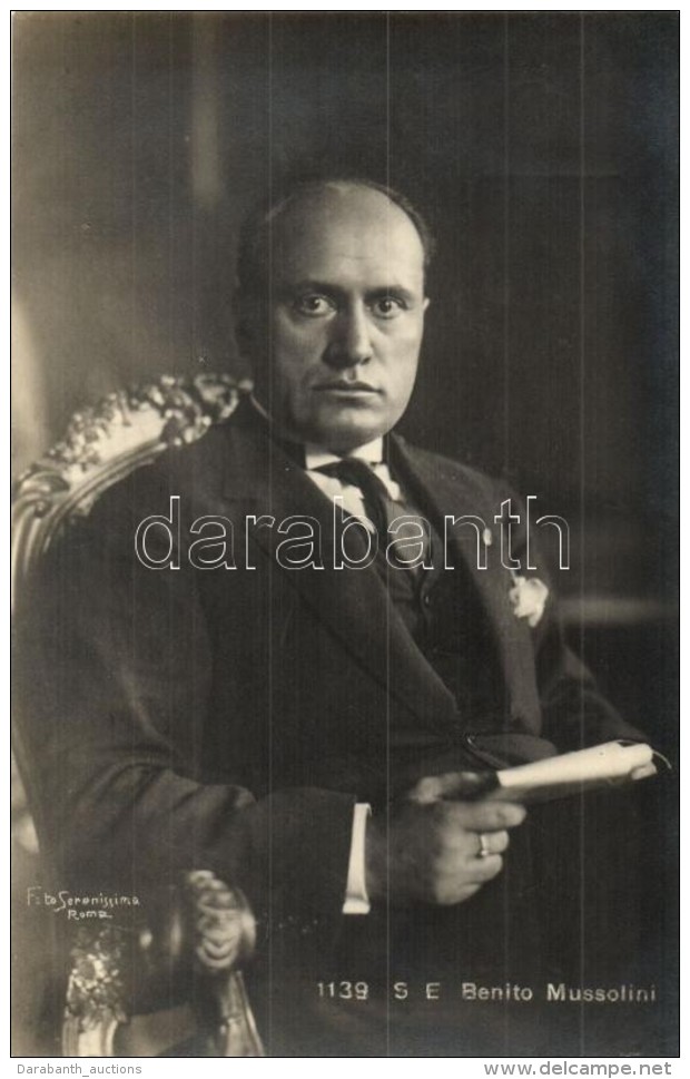 ** T1/T2 S. E. Benito Mussolini, Foto Serenissima - Non Classés