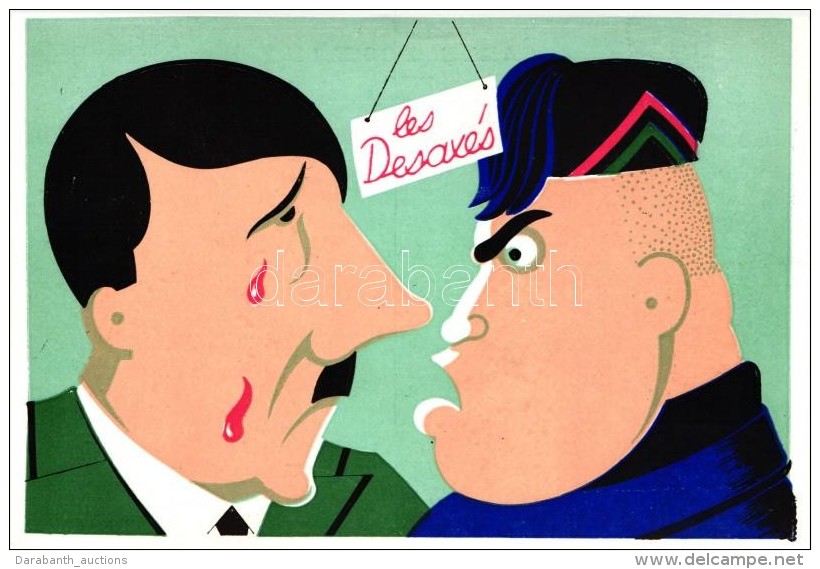 ** T1 Les Desaxés... Editions Lenoir / Adolf Hitler, Mussolini, WWII Political Propaganda - Non Classés