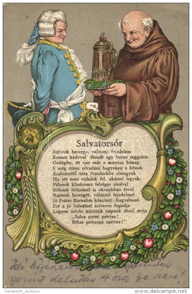 T2/T3 Salvator Sör / Beer Advertisement, Litho - Sin Clasificación