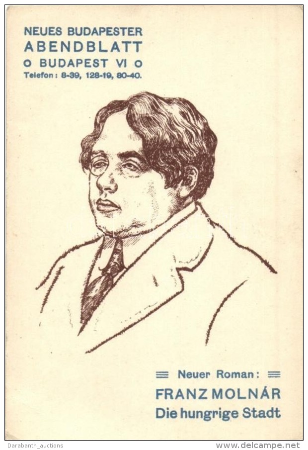 ** T2/T3 Neues Budapester Abendblatt Folyóirat Reklámlapja, Molnár Ferenc új... - Ohne Zuordnung