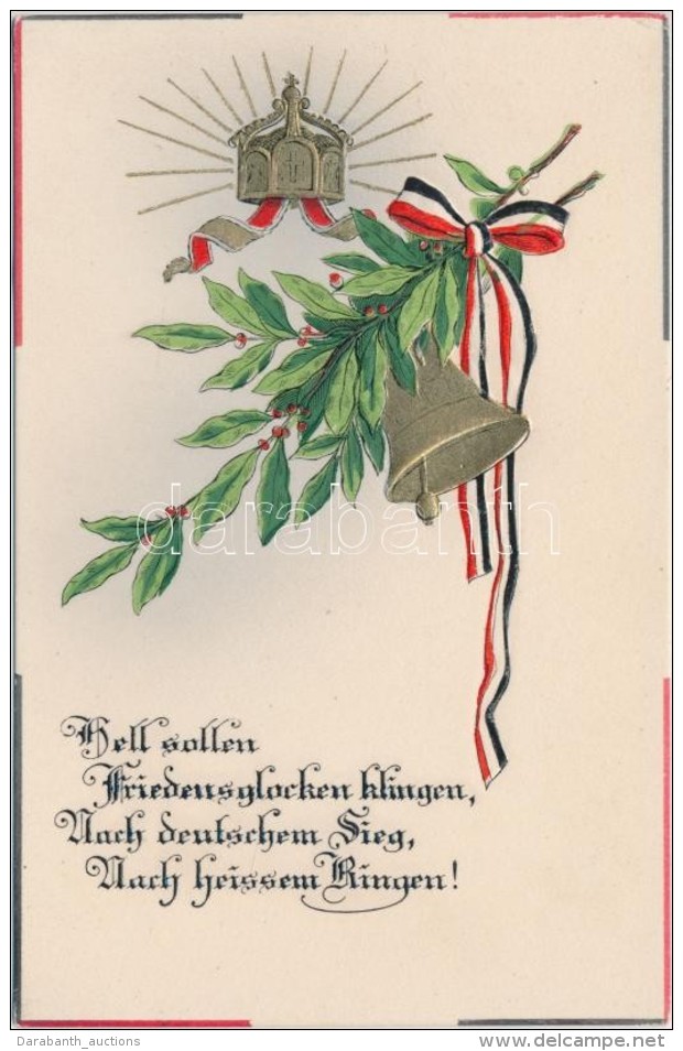 ** T1 'Friedensglocken' Emb. Peace Propaganda Postcard - Ohne Zuordnung