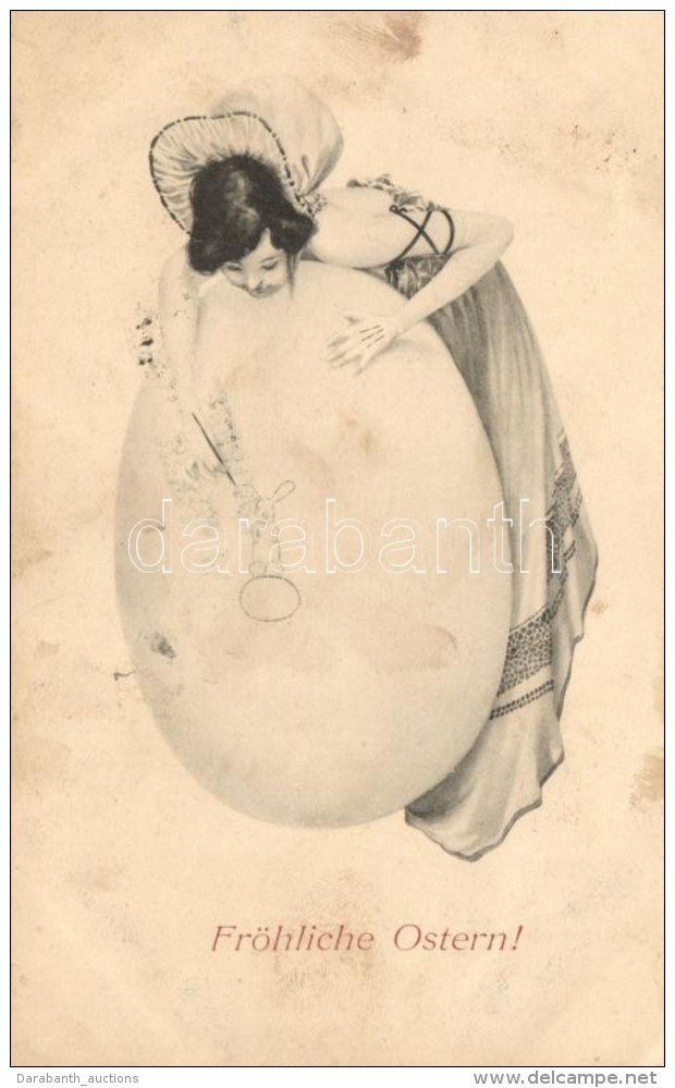 * T2 Fröhliche Ostern / Easter, M. Munk Vienne, Raphael Kirchner Style Greeting Card (fl) - Sin Clasificación