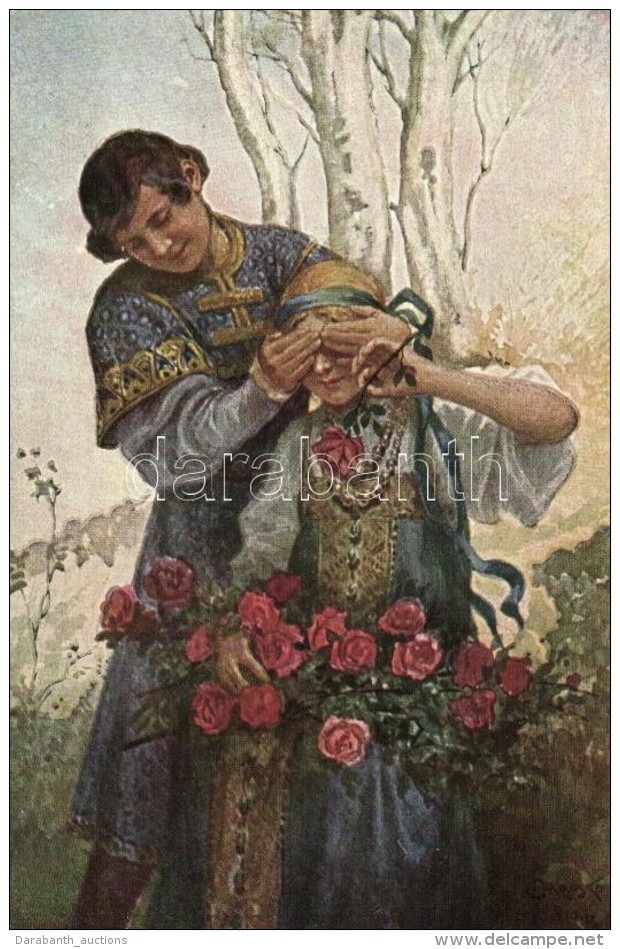 ** T1/T2 Who Is It? / Russian Art Postcard, T.S.N. R.M. No. 14. S: S. Solomko - Unclassified