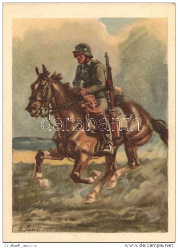 ** T2/T3 Meldereiter, Die Postkarte Des Heeres No. 3 / Messenger On Horseback, Postcards Of The German Military, S:... - Non Classés