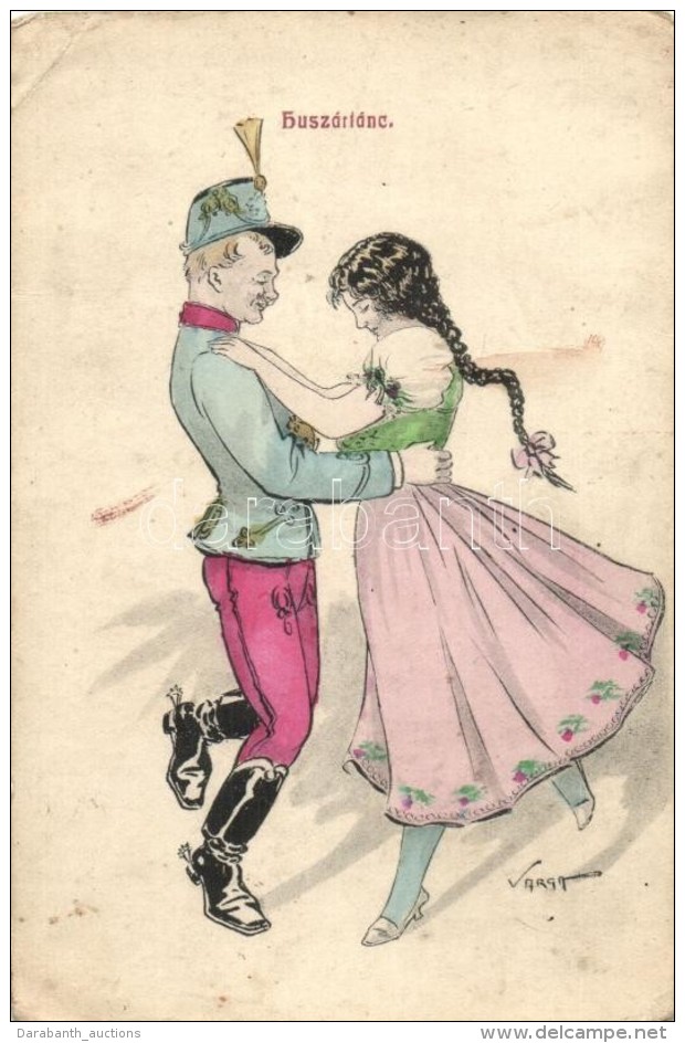 ** T3 Huszártánc / Hungarian Hussar With Girl, Dance, B.J. 856. Bp. S: Varga (fa) - Zonder Classificatie