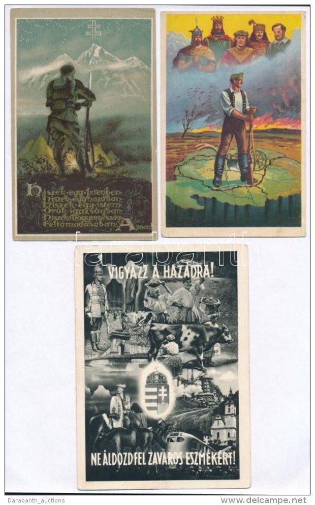 ** 4 Db RÉGI Irredenta Képeslap, Vegyes MinÅ‘ségben / 4 Pre-1945 Irredenta Postcards, Mixed... - Ohne Zuordnung