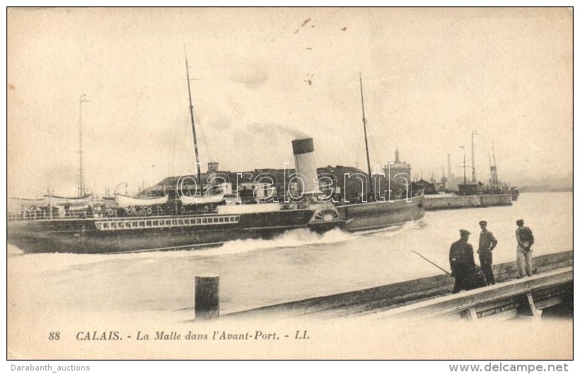 T2/T3 Calais, La Malle Dans L'Avant-Port / French Steamer 'La Malle' At The Port (EK) - Zonder Classificatie