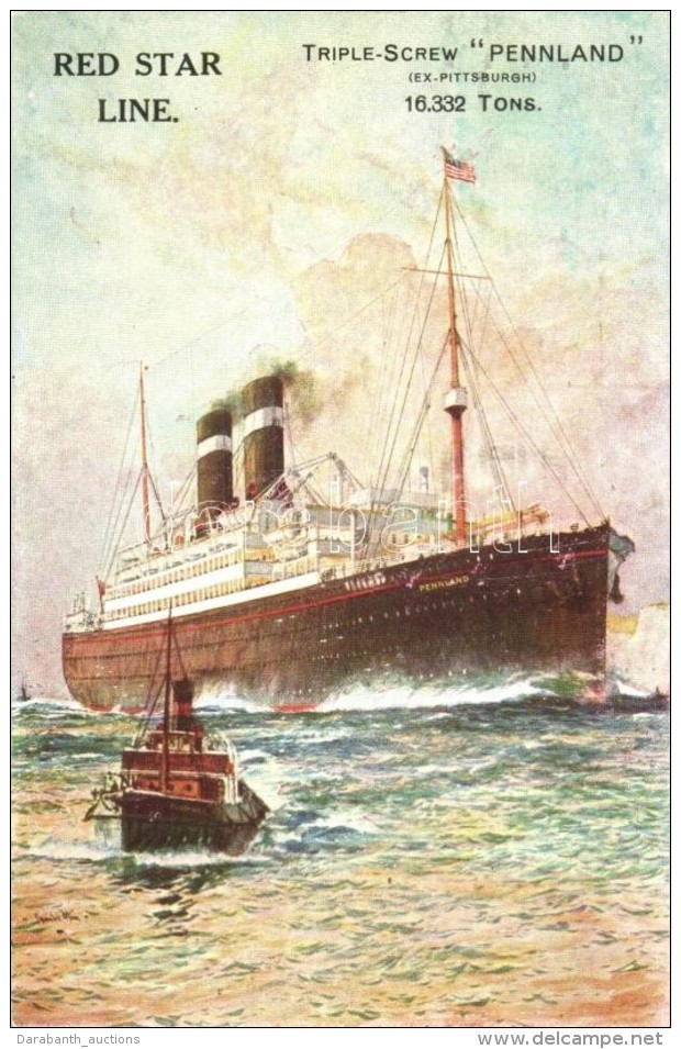 T2 SS Pennland, Triple-screw Ship Of The Red Star Line - Unclassified