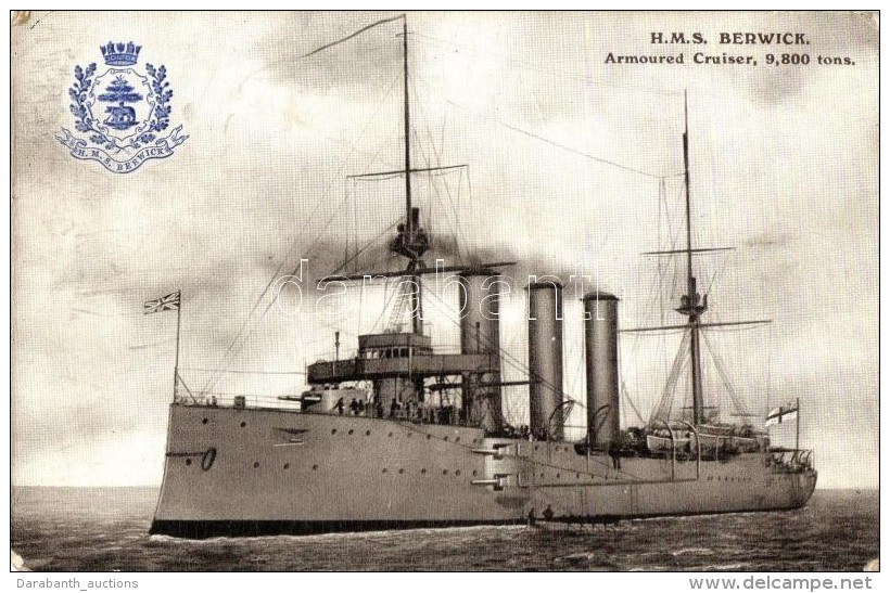 ** T3 HMS Berwick, British Royal Navy Armoured Cruiser (fa) - Zonder Classificatie