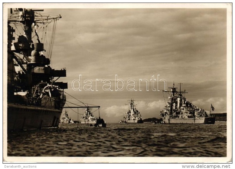 T2/T3 Flotte Im Hafen Von Kiel / German Navy, Battle Ships (EK) - Zonder Classificatie