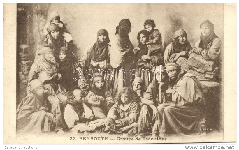 T2 Beyrouth - Groupe De Bedouines / Bedouin People, Folklore - Non Classés