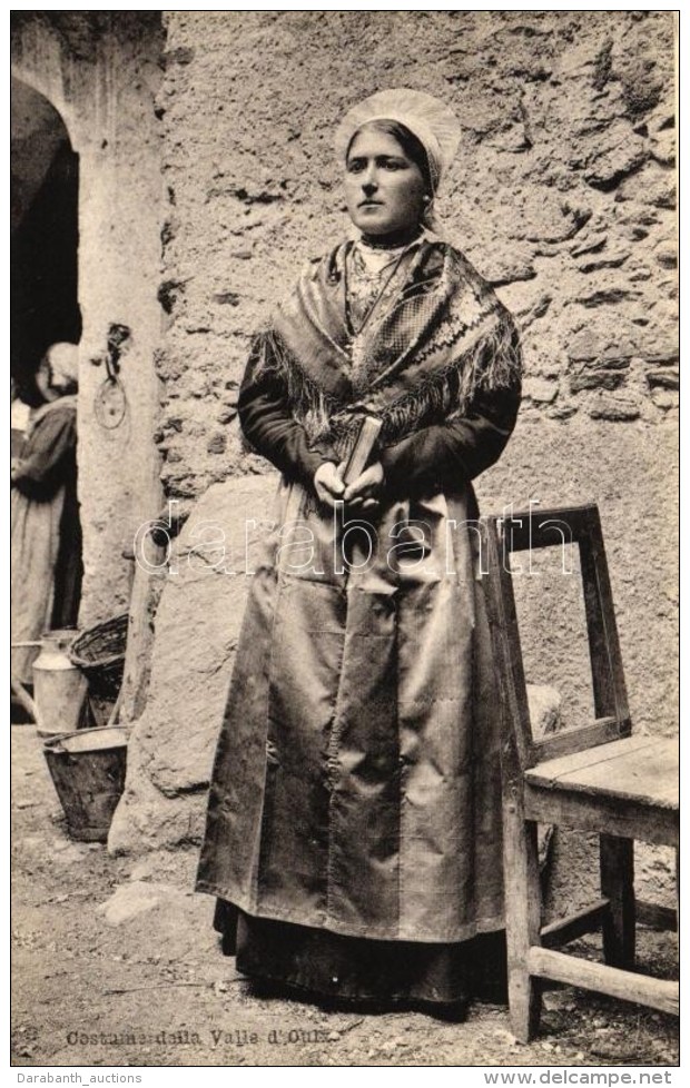 ** T1/T2 Costume Della Valle D'Oulx, Ed. P. Pedrini / Occitan Woman, Folklore - Sin Clasificación