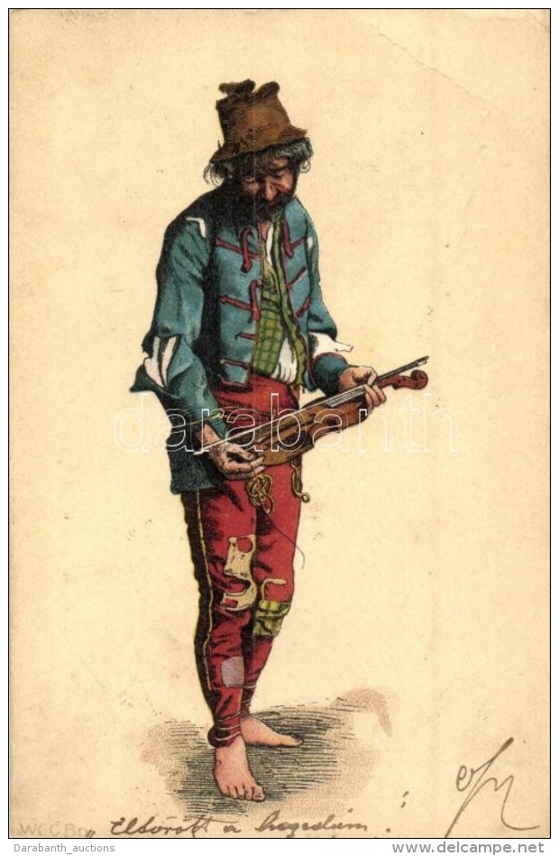 T3 Gypsy Musician, Folklore, W.K.C. Bp. Litho (EB) - Ohne Zuordnung