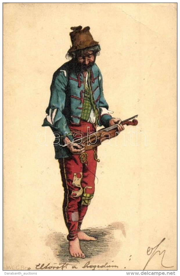 T3 Gypsy Musician, Folklore, W.K.C. Bp. Litho (EB) - Zonder Classificatie